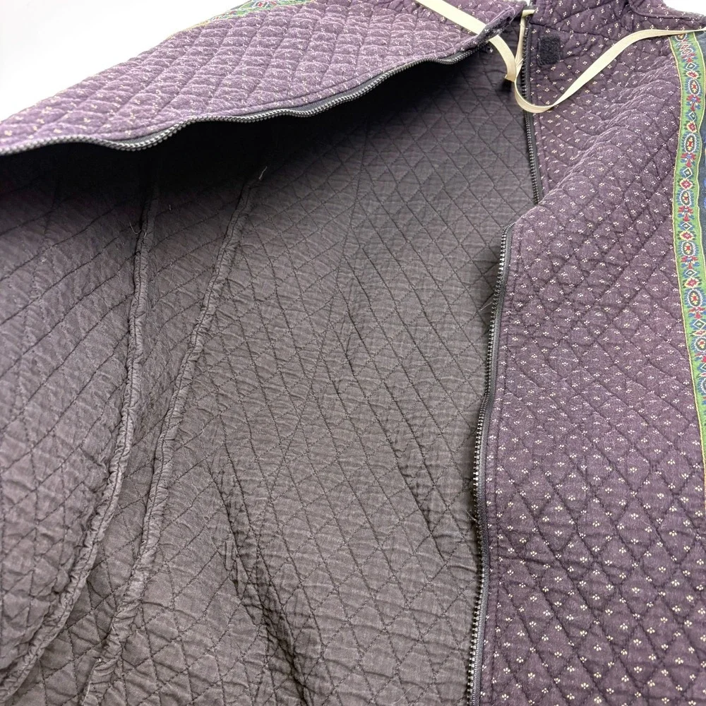 VTG Vera Bradley Garment Bag Indiana Tag Retired Fall of 1990 Black Purple Green